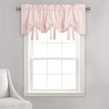 Lush Decor Melody Bow Window Curtain Valance, 18 x 52 + 2 Header, White