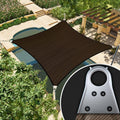 Amgo 16' X 36' Brown Rectangle/Square Super Ring Sun Shade Sail Order To Make Upf50+ Agsrr Canopy Awning Shades For Patio, 98% U