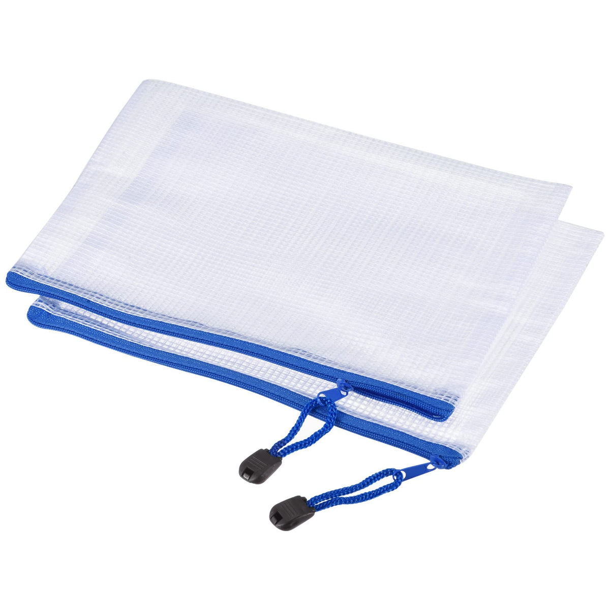 Meccanixity Mesh Zipper Bags, B5 Size File Document Pockets Bill Pouch Folders For Office Home Supply, White Pack Of 3