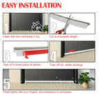 Door Sweep For Bottom Of Door, 39.2'' L Integrated Design With Brush, Self Adhesive Under Door Draft Stopper For Bottom Of Door,