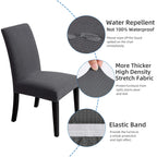 Chair Covers For Dining Room - Stretch Chair Slipcovers For Decorative Seat Protector Armless Removable Washable Elastic Dinner
