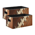 Kcldeci Angled Laces Of A Football Storage Bins Baskets for Organizing 2Pack, Sturdy Storage Basket Foldable Storage Baskets for