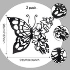 Ez4Ence 2Pcs Butterfly Decoration Wall Art Boho Wall Home Decor Hanging Appearance Wall Decor Metal Hanging Butterfly Decor Flow