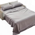 Kingnex Striped Sofa Bed Sheets Queen For Sleeper Sofa Bed With 4-6 Deep Soft Brushed 1800 Microfiber 4 Piece Bedding Set (60'X