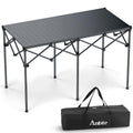 Anbte Heavy-Duty Camping Table Support 264lbs, 48    x 23.6    Large Roll Up Camping Table for 6-8 People with Carry Bag, Waterp