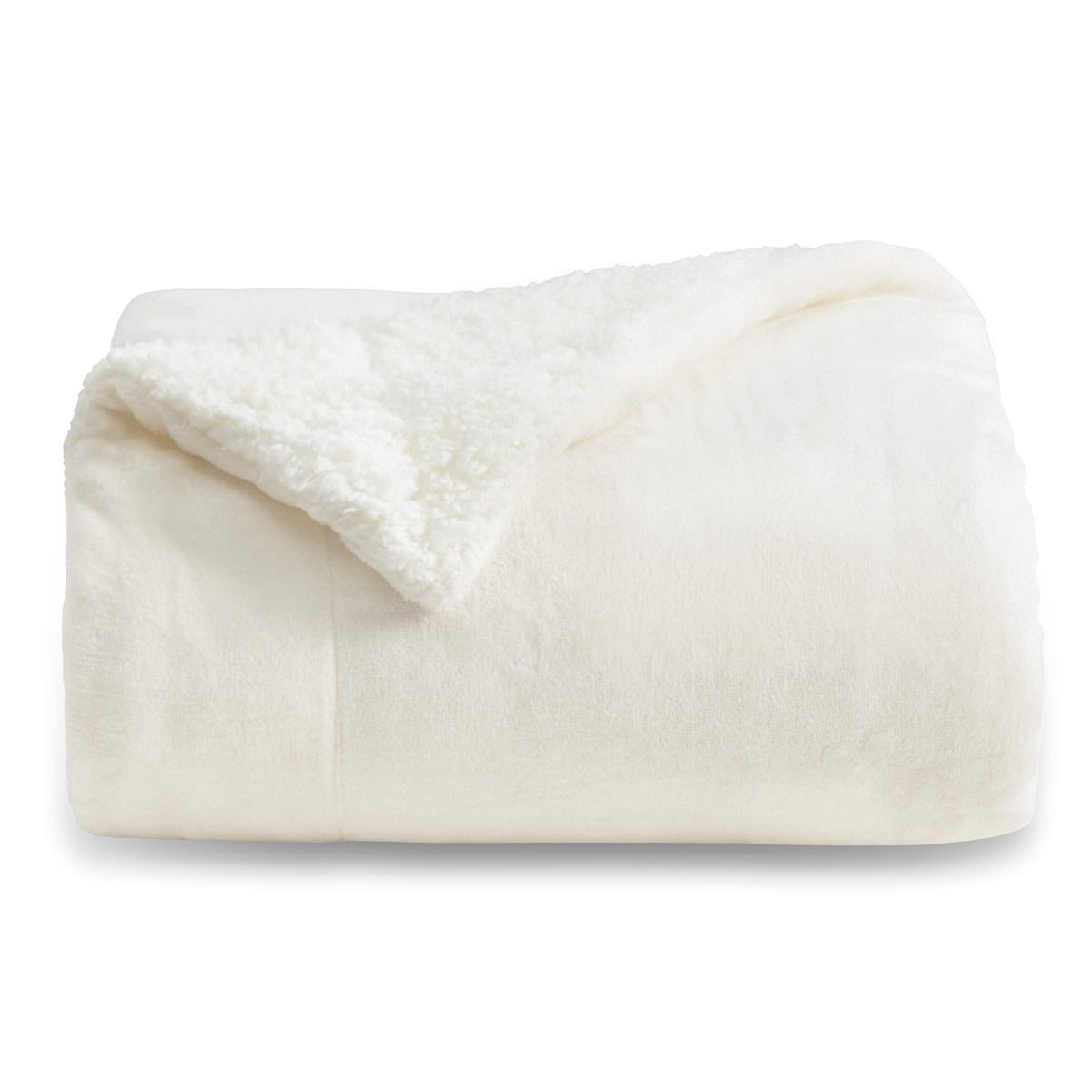 Bedsure Sherpa Fleece Throw Blanket For Couch - Thick And Warm Blankets For Winter, Soft And Fuzzy Throw Blanket For Sofa, Cream