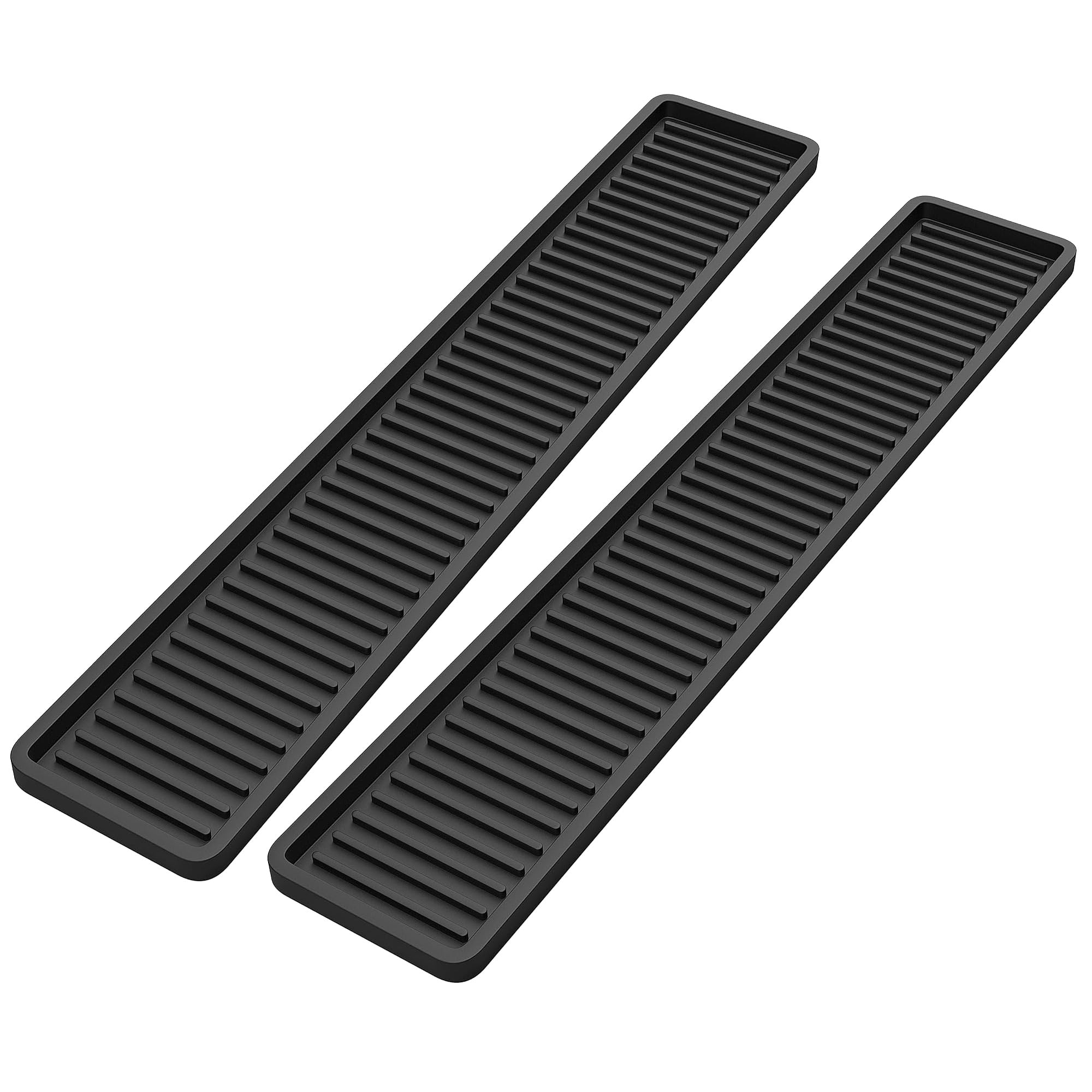 Store 2508 2 Pcs Silicone Kitchen Sink Long Holder Tray 41.3 X 8.7 Cm, Vanity & Bathroom Organizer, Bar Coffee Service Mat
