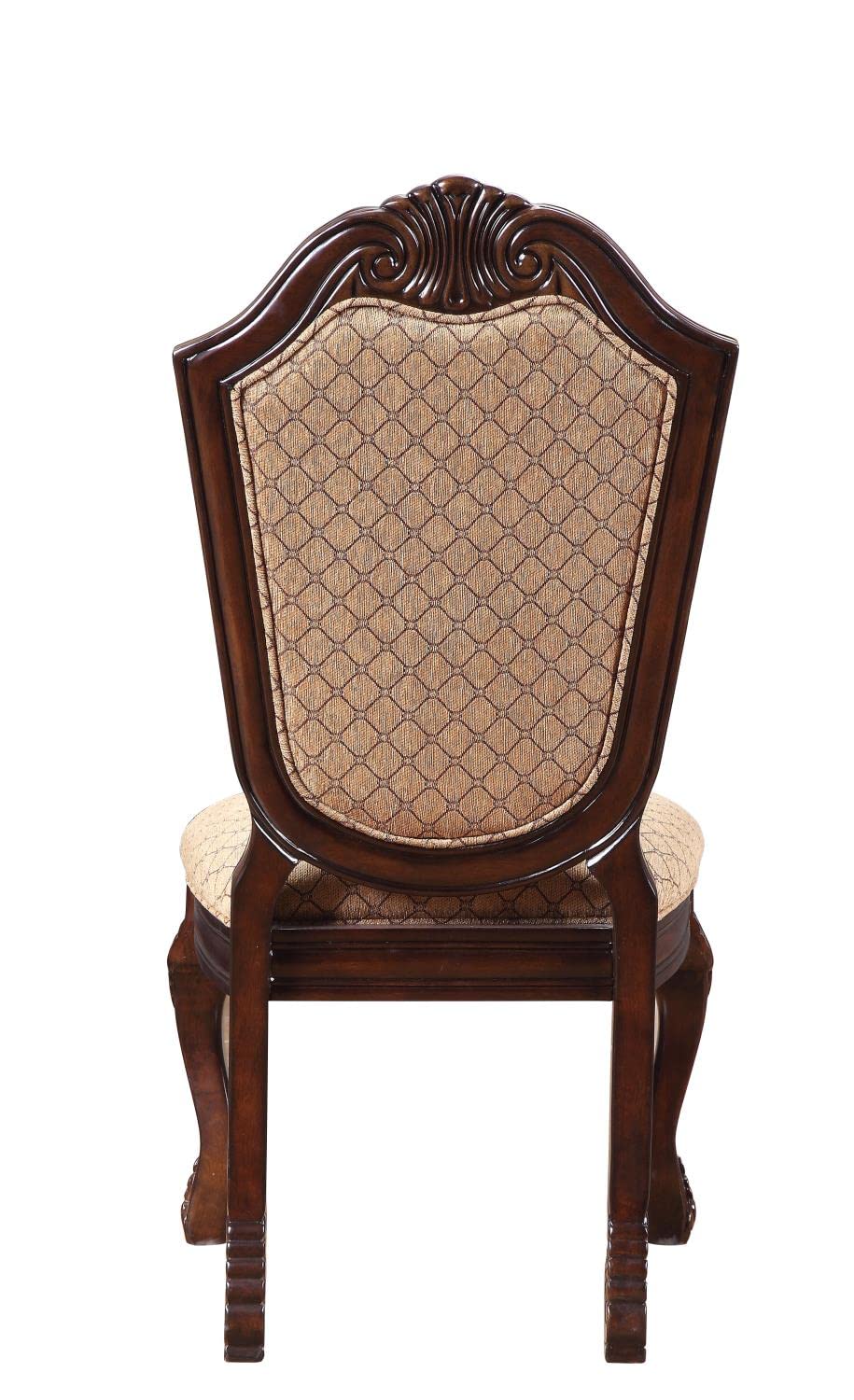 Acme Furniture Chateau De Ville Side Chair (Set-2) in Fabric & Espresso