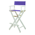Casual Home 230-01/021-41 Director Chair, 30" - Bar Height, Whiteframe/Purple Canvas