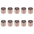 Mega Candles 10 pcs Rose Gold 1/2 Inch Diameter Ceramic Chime Ritual Spell Candle Holders, Great for Casting Chimes, Meditation,