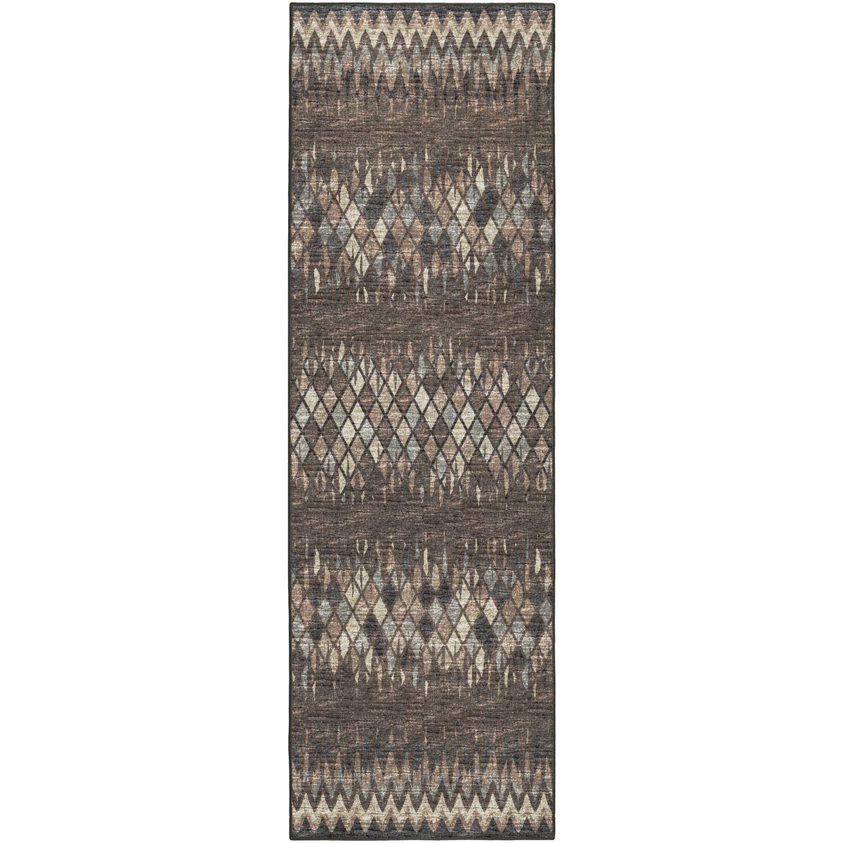 Winslow Wl5 Brown Transitional Rug Runner 2' 6&quot; X 10'