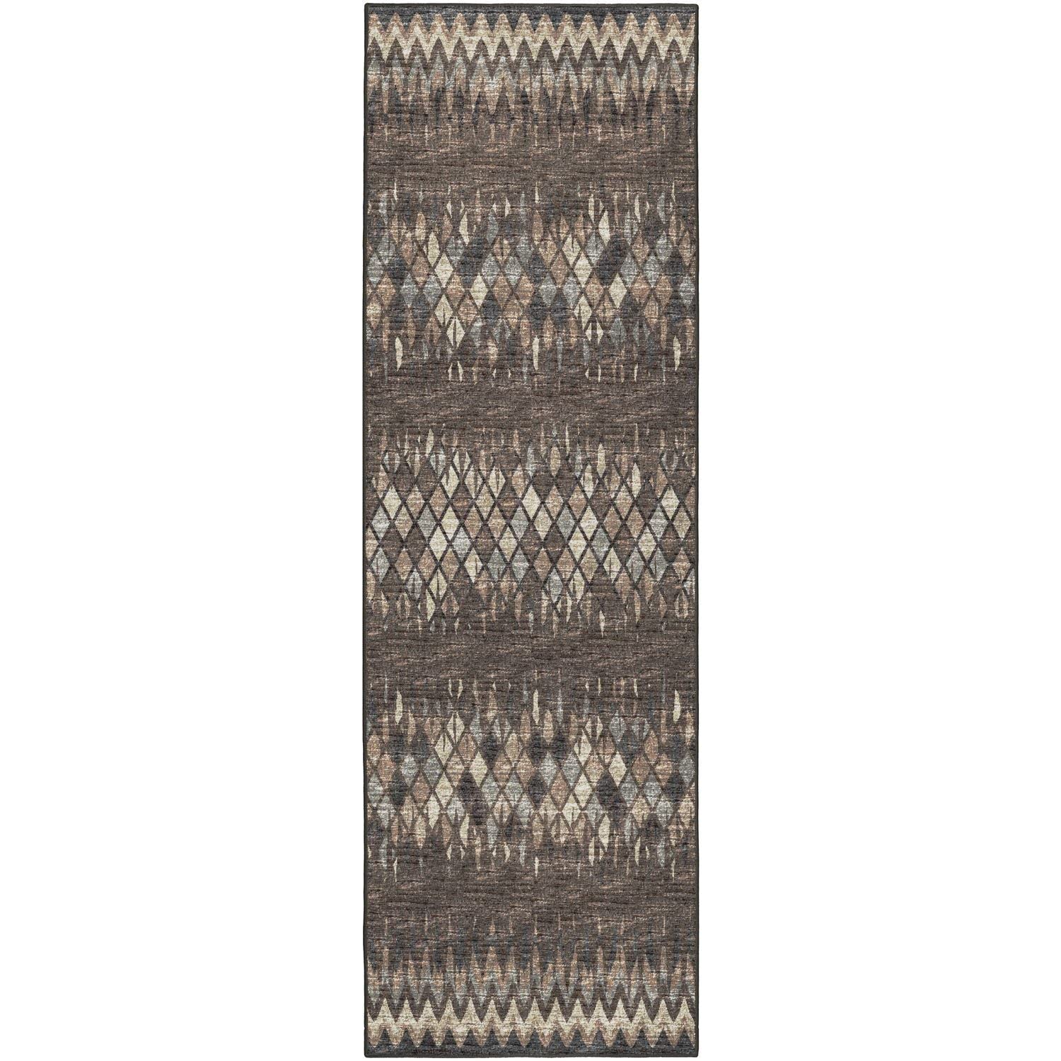 Winslow Wl5 Brown Transitional Rug Runner 2' 6" X 8'