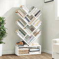 About Space Book Shelf For Home  11 Tier Tree Shaped Book Rack For Study Room Diy Wooden Book Stand With Bottom Storage Space F