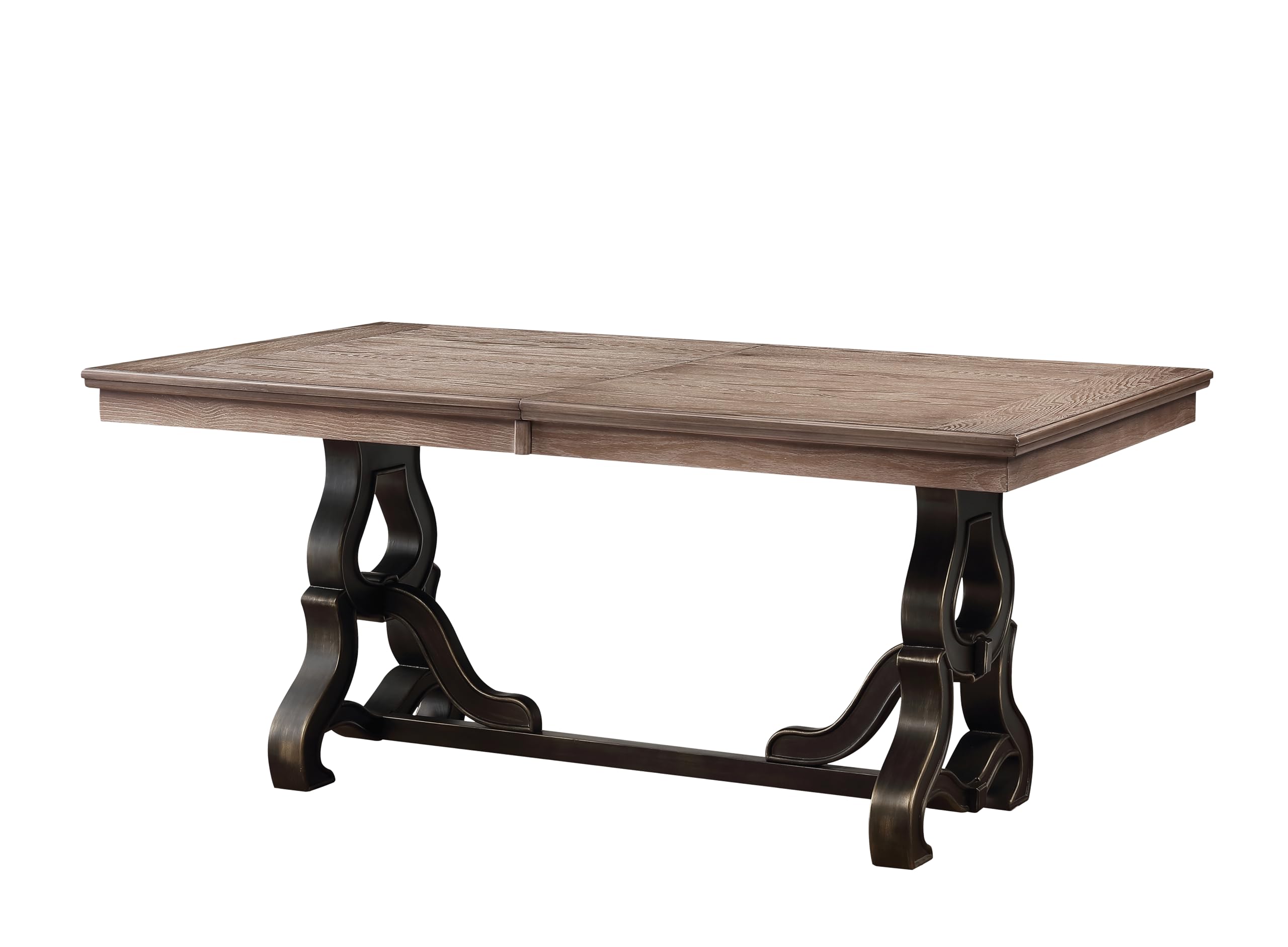 ACME Furniture Rectangular Wood Dining Table with 1 Leaf