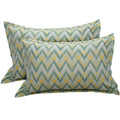 Huesland By Ahmedabad Cotton 144 Tc Cotton Pillow Covers Set Of 2  Green, Yellow & White