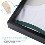 16X20 Large Shadow Box Frame, Jersey Frame Display Case With Grade A Natural Pine Wood Acrylic Front And Metal Hanger Shadowbox