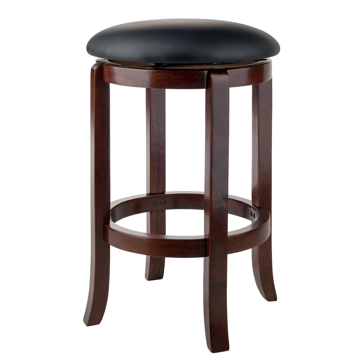 Winsome Walcott Swivel Bar Stool, 24&quot;, Walnut