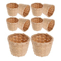 Amosfun 10Pcs Mini Woven Bamboo Storage Baskets Portable Small Shelf Baskets for Fruit Pen Home Office Desktop Supply 2.9 x 2.9 