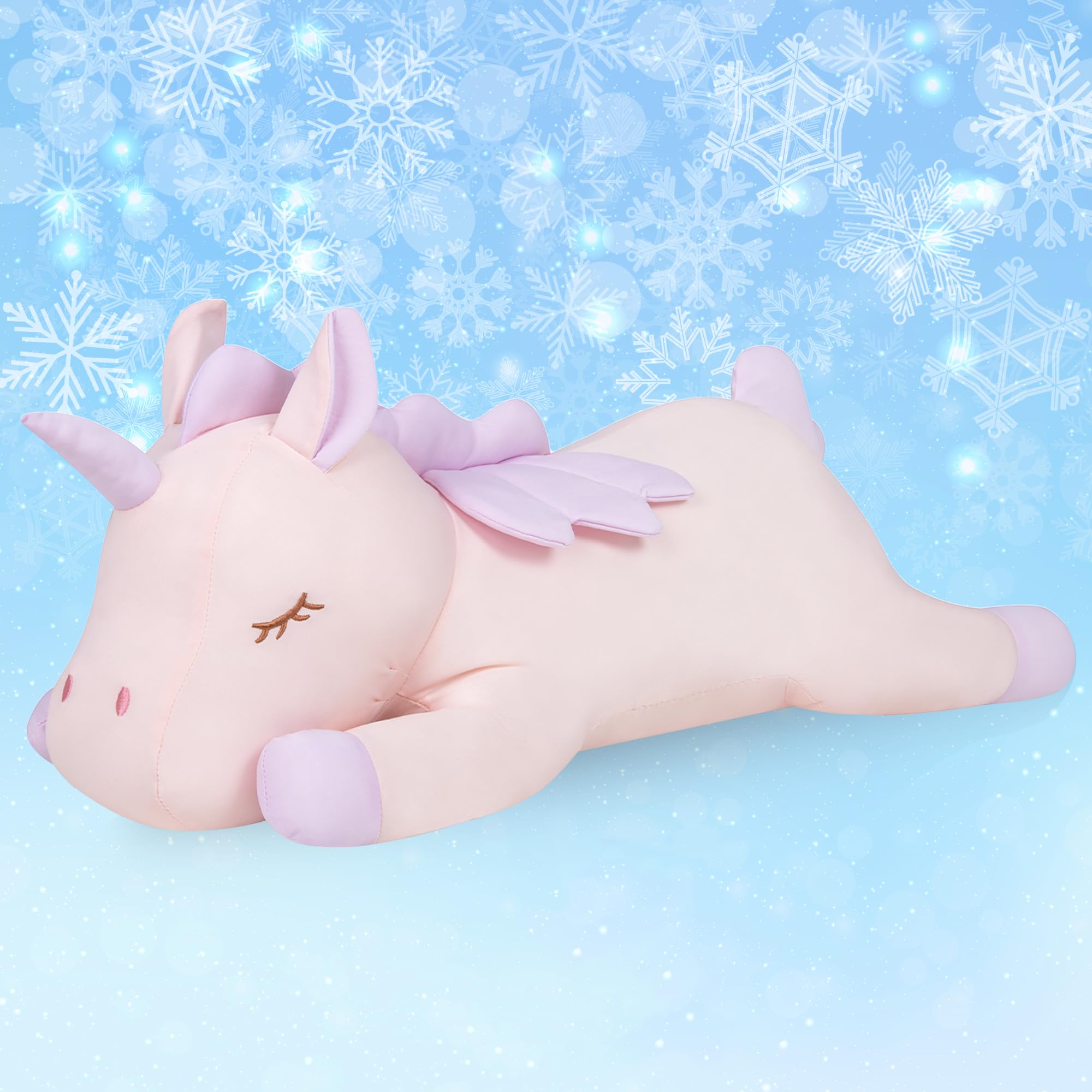 My Oli 24' Unicorn Cooling Stuffed Animal Pillow Coolable Stuffed Unicorn Pillow Soft Chill Plush Hugging Pillow Plush Toys Gif