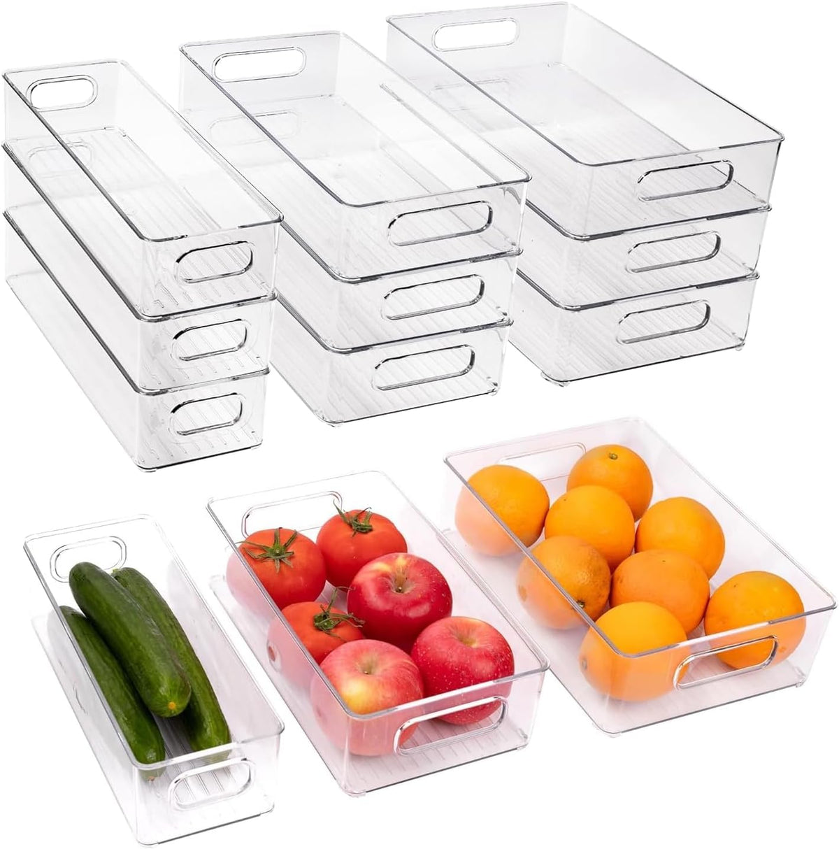 ZHOHO TANT 9 Pack Refrigerator Organizer Bins