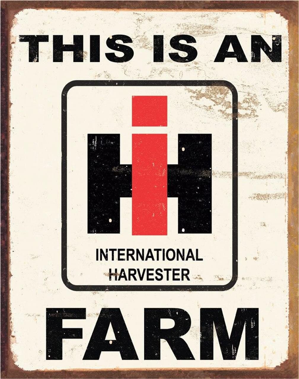 Desperate Enterprises International Harvester Farm Tin Sign - Nostalgic Vintage Metal Wall Decor - Made in USA