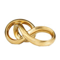 Deco 79 Ceramic Abstract Decorative Sculpture Infinity Loop Home Decor Statue, Accent Figurine 11 x 5 x 5, Gold