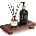 Acacia Wood Pedestal Soap Stand 9.8x4 Inches, 100% Solid Wood Riser, Rustic Candle Plant Holder, Soap Dish Holder Decor, Display