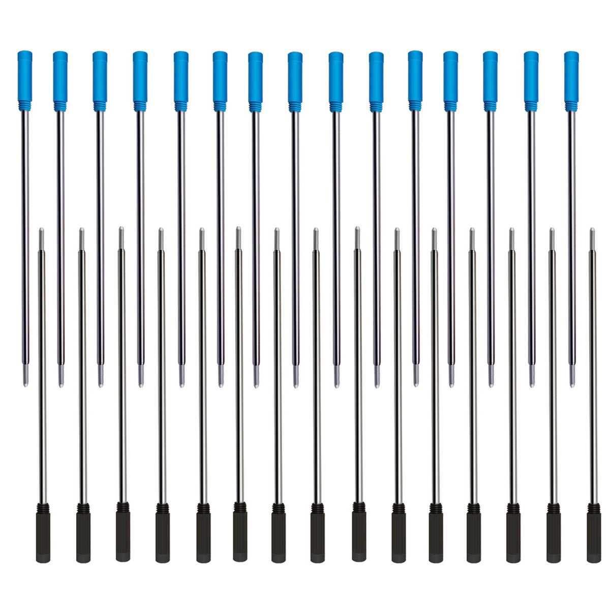 4.5    Replaceable Ballpoint Pen Refills, 30 Pack Smooth Writing Ballpoint Refills For Cross Style Pen (Black And Blue Ink Refil