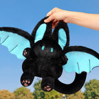 Peach Cat Kawaii Bat Bunny Plush Pillow Cute Bat Rabbit Stuffed Animal For Kids Black 12'