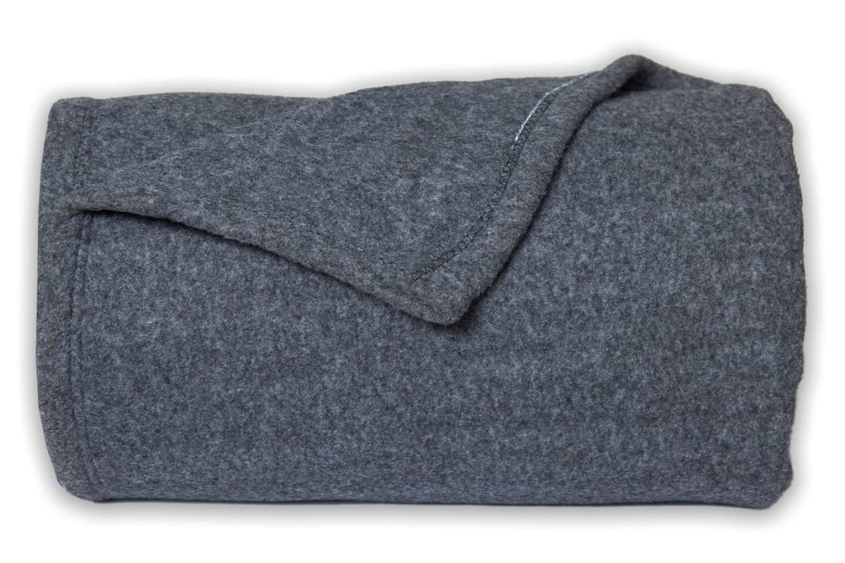 NEW LEAF Grey Color Woollen Blanket Warm Soft for Heavy Weight/Winter Single Bed Blanket (Grey/Charcoal, 1400 Gram)