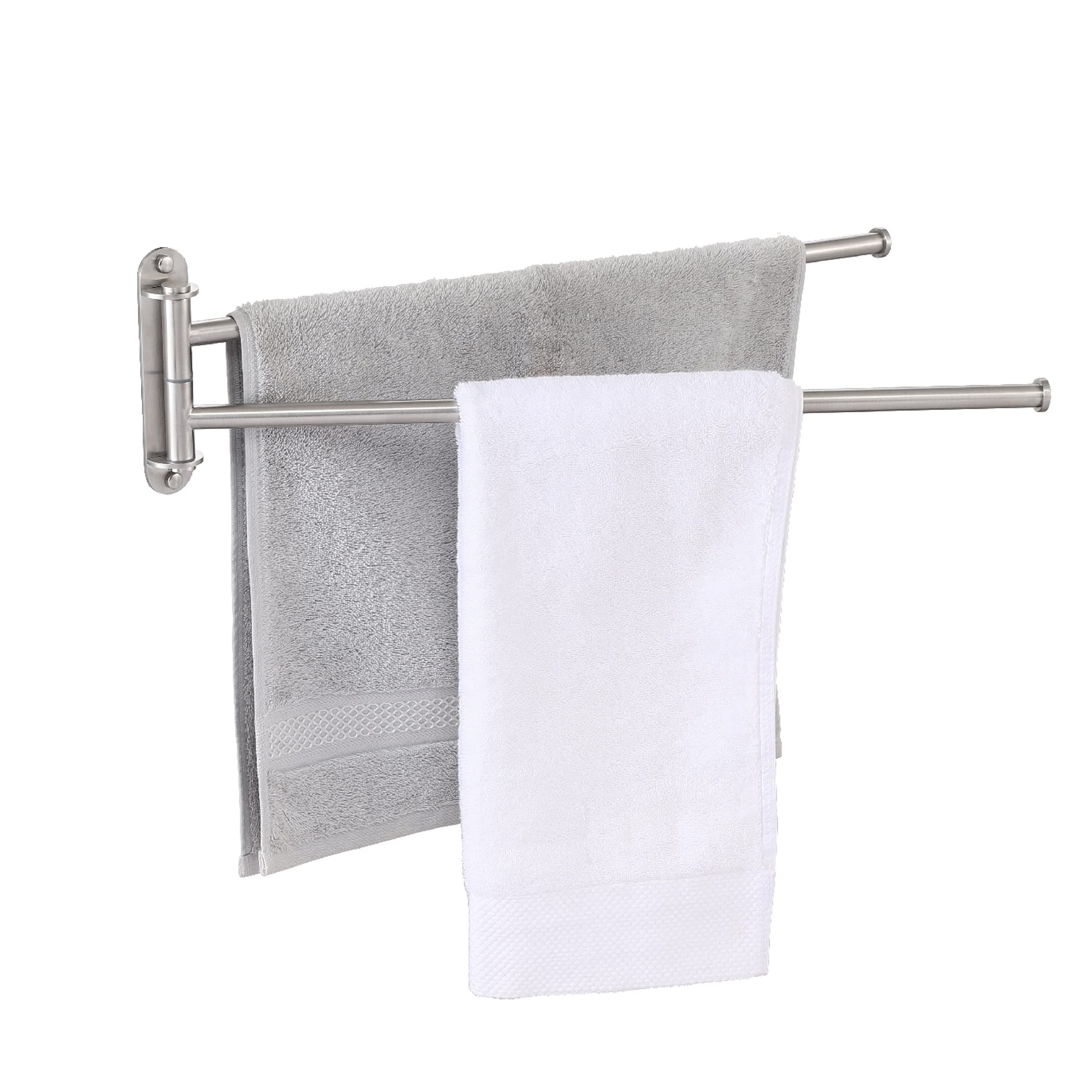 KES 19.5-Inch Bathroom Towel Rack, Swivel Towel Rack 2-Arm, Swing Out Double Towel Bar Wall Mounted, SUS304 Stainless Steel Brus