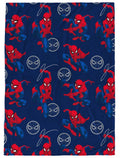 Marvel Spiderman Plush Throw Blanket - Measures 46 X 60 Inches - Kids Super Soft Fleece Superhero Bedding