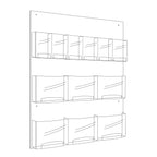 Safco Products 5668CL Clear2c Literature Display, 6 Magazine and 6 Pamphlet, Clear