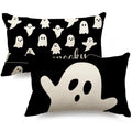 Jxzygmd Halloween Pillow Cover 12X20 Set Of 2 Ghost Halloween Lumbar Pillow Covers Decorations Outdoor Halloween Pillows Decorat