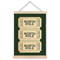 Jvpke Christmas Wall Decor, Trendy Retro Green Christmas Wall Art With Wooden Poster Hanger, Preppy Christmas Decor, Green Chris