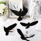 Blulu 4 Pieces Wooden Bird Wall Decor Flying Bird Wall Sculptures Wall Art Decor Bird Silhouette Wall Art Bird Wooden Wall Art S