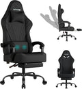 Gaming Chair, Big and Tall Gaming Chairs for Adults with Footrest and Lumbar Support, Comfortable Ergonomic Fabric Computer Chai