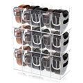 3 Pack Acrylic Belt Organizer Clear Stackable Belt Storage Holder Purse Organizer for Closet  5 Compartments with Removable Div