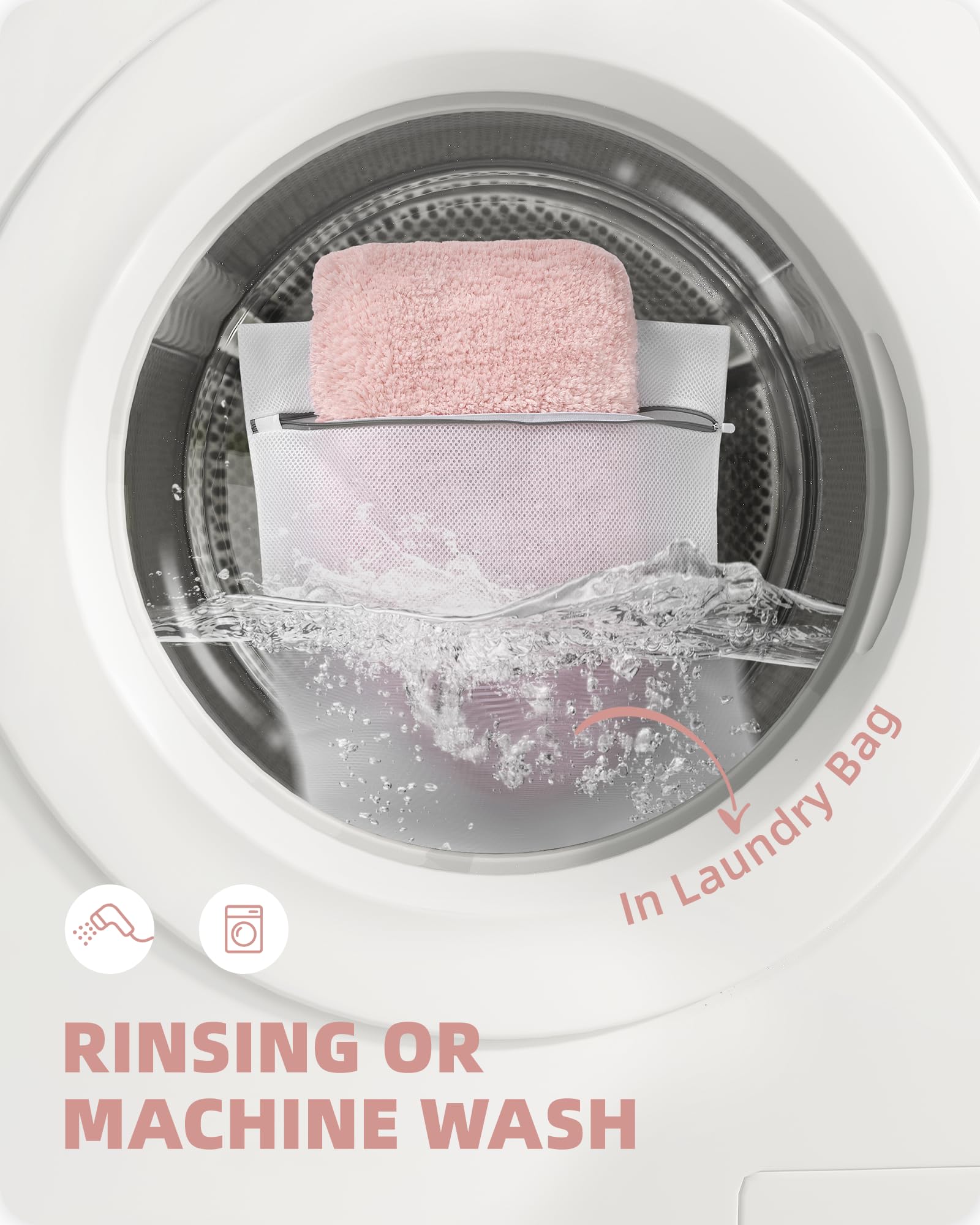 Color&Geometry Light Pink Bathroom Rugs 24   X36   , Large- Upgrade Your Bathroom With Soft Thick Blush Bath Mat- Plush, Non Sli