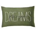 Emvency Throw Pillow Cover Rustic Olive Green Follow Your Dreams Decorative Pillow Case Monogram Home Decor Rectangle Queen Size