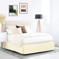 Nestl Vanilla Yellow Full Xl Bed Skirt - Full Xl Size Bed Skirt 14 Inch Drop - Brushed Microfiber Bed Skirts - Hotel Quality Ple