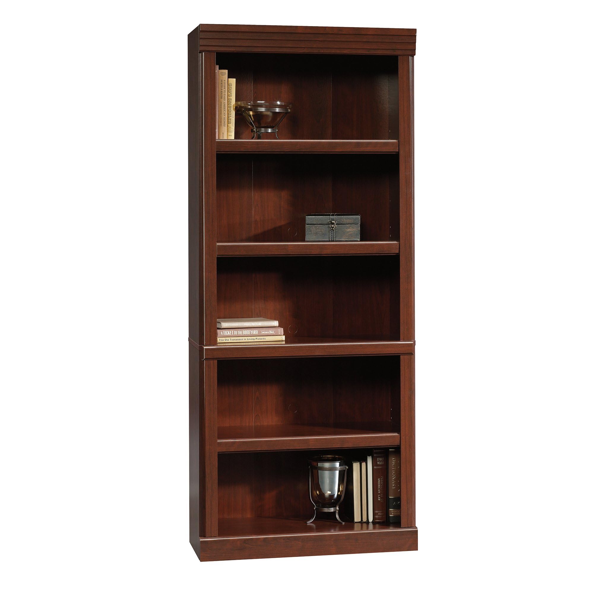 Sauder Heritage Hill Library/Book Shelf, L: 29.80 x W: 12.99 x H: 71.26, Classic Cherry finish