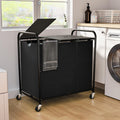 180L Laundry Sorter 3 Section, Rolling Laundry Basket with Wheels and Lid