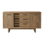 Intercon Landmark 66" Wide Sideboard with 3 Drawers and 2 Doors, Weathered Oak Furniture