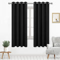 Dwcn Black Blackout Curtains 63 Inches Long, Thermal Insulated Privacy Energy Saving Window Curtain Drapes 52 X 63 Inch Length,