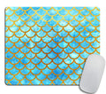 Mermaid Scales Mouse Pad,Blue Watercolor Fish Scales Rectangle Non-Slip Rubber Mousepad 9.5 X 7.9 Inch (240Mmx200Mmx3Mm)