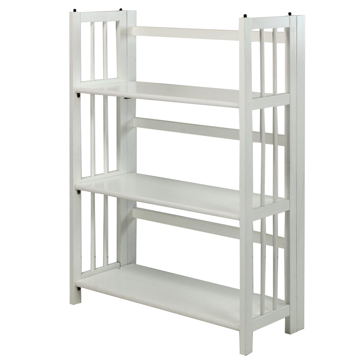 Casual Home 3-Shelf Folding Stackable Bookcase (27.5&quot; Wide)-White