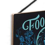 Open Road Brands Disney Haunted Mansion Foolish Mortals Hanging Wood Wall Decor - Spooky Foolish Mortals Sign For Halloween Deco