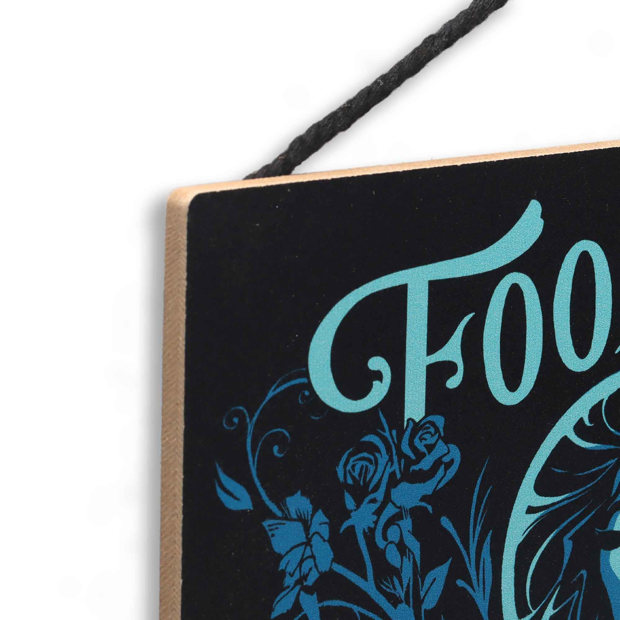 Open Road Brands Disney Haunted Mansion Foolish Mortals Hanging Wood Wall Decor - Spooky Foolish Mortals Sign For Halloween Deco
