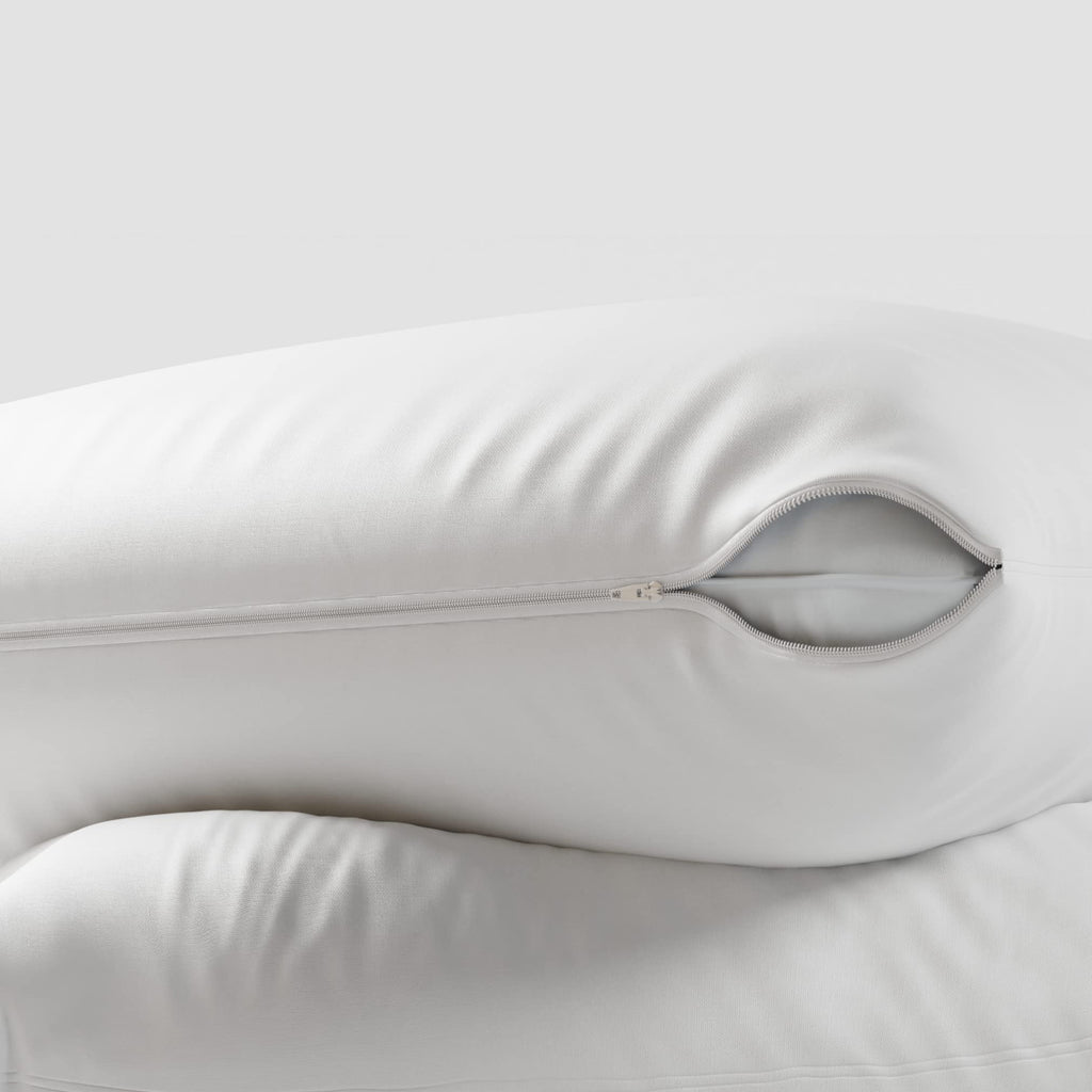 Niagara 2 Pack Queen Pillow Protectors With Zipper, Soft Quiet Cotton Sateen, Effective Dust Protection, Stay In Place Pillow Co